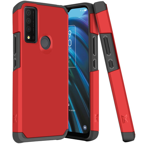 Matte ShockProof Case - Red FOR TCL XE 20