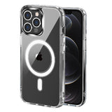 iPhone 12 & iPhone 12 Pro Thick Transparent (Magnetic Circle) Shockproof Hybrid - Clear