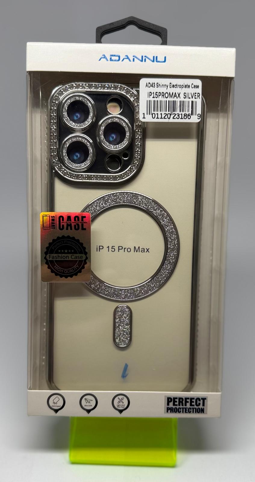 ADANNU SHINNY MAGSAFE CASE FOR IPHONE 15 PRO 15MAX SILVER