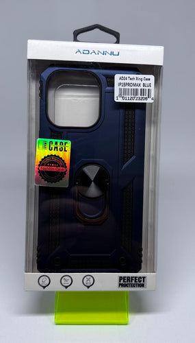 AD24 TECH RING CASE FOR IPHONE 15 PRO MAX BLUE
