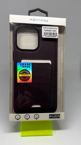 AD66 CARD STAND CASE FOR IPHONE 14 PRO MAX PURPLE