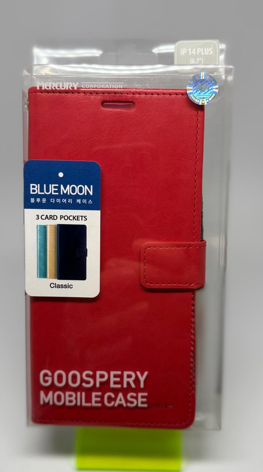 BLUEMOON WALLET CASE FOR IPHONE 14 PLUS RED