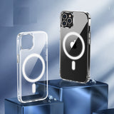 iPhone 12 & iPhone 12 Pro Thick Transparent (Magnetic Circle) Shockproof Hybrid - Clear