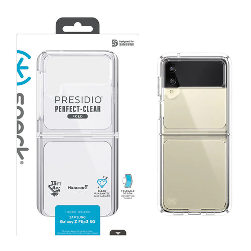 Speck Samsung Galaxy Z Flip 3 5G PRESIDIO PERFECT-CLEAR Case Clear