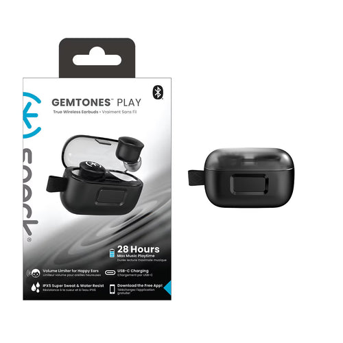 GEMTONES Play True Wireless Earbuds Back in Black