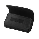 REIKO Horizontal Pouch with Card Holder and Velcro Closure for Mobile Phone - Black
