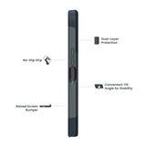Quikcell TCL STYLUS 5G ADVOCATE Dual-layer Kickstand Case Slate Blue