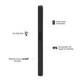 Quikcell T-Mobile REVVL 6 Pro 5G, T-Mobile REVVL 6x PRO 5G GRAND ADVOCATE Dual-layer Kickstand Case Armor Black