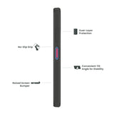 Quikcell T-Mobile REVVL 6 5G, T-Mobile REVVL 6x 5G GRAND ADVOCATE Dual-layer Kickstand Case Black