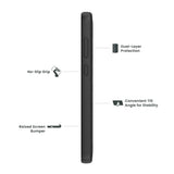 Quikcell Samsung Galaxy A35 5G GRAND ADVOCATE Dual-layer Kickstand Case Armor Black