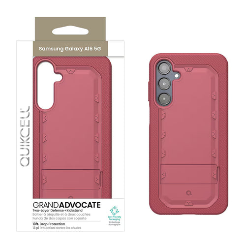 Quikcell Samsung Galaxy A16 5G GRAND ADVOCATE Dual-layer Kickstand Case Desert Pink