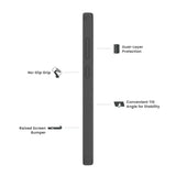 Quikcell Samsung Galaxy A36 5G Grand ADVOCATE Dual-Layer Kickstand Case Armor Black