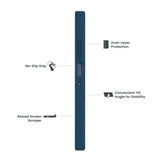 Quikcell Moto G power - 2025 GRAND ADVOCATE Dual-layer Kickstand Case Caspian Blue