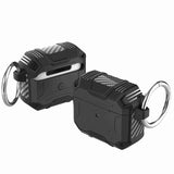 AirPods 3 Rugged ShockProof Hybrid With Metal Hook Case Cover - Black