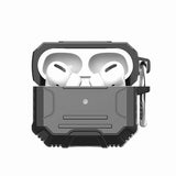 AirPods 3 Rugged ShockProof Hybrid With Metal Hook Case Cover - Black