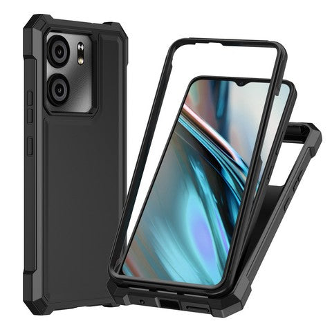 BLU View 5 2024 Painted thick TPU case w/PC frame Black