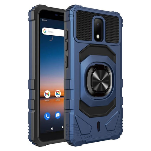 CRICKET DEBUT 4G AT&T Calypso 2 Magnetic W/ Ringstand Cases Blue