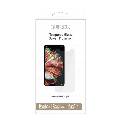 Quikcell Apple iPhone XR, Apple iPhone 11 TEMPERED GLASS Screen Protector Clear