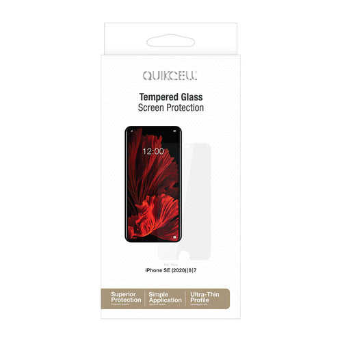 Quikcell Apple iPhone SE 2020-22 TEMPERED GLASS Screen Protector Clear