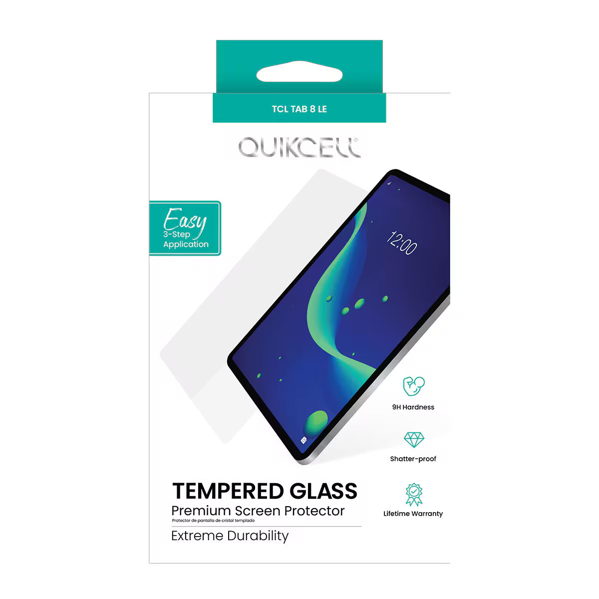 Quikcell TCL Tab 8 LE TEMPERED GLASS Screen Protector Clear