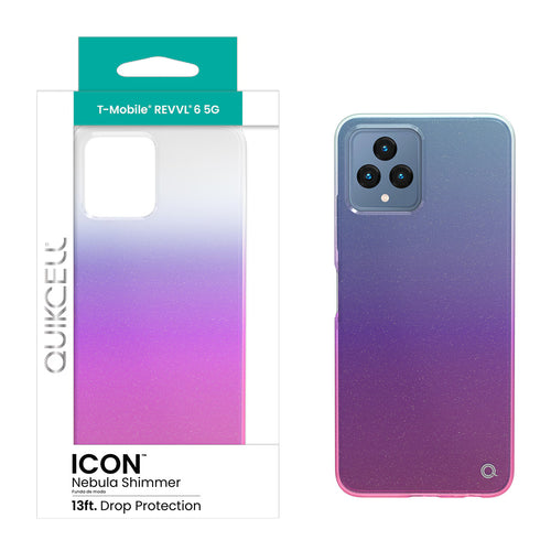 Quikcell T-Mobile REVVL 6 5G, T-Mobile REVVL 6x 5G ICON Fashion Case Nebula Shimmer