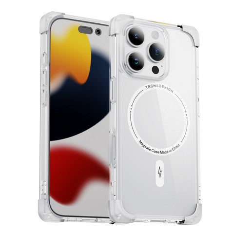 Iphone 16 Pro 6.3 Corner Bumper Case w/Magnetic Ring Clear