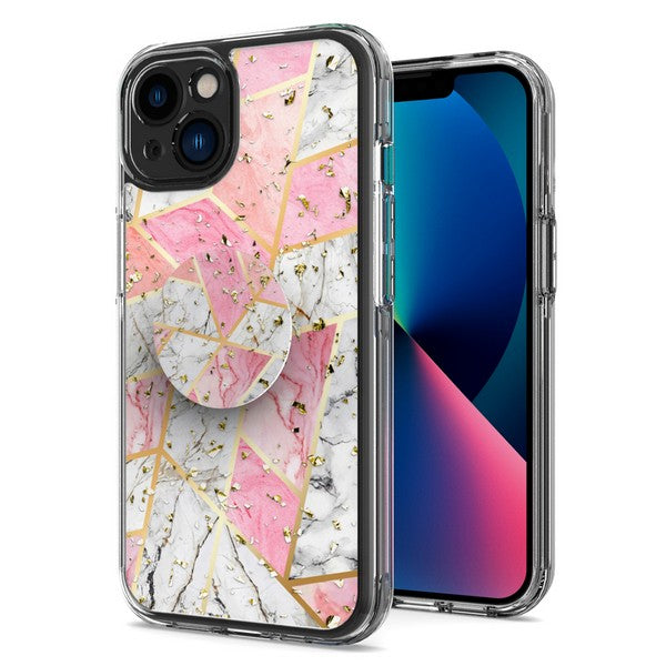 Iphone 13 6.1 compatible w/ iPhone 16e Premium Case with Pop Socket Image
