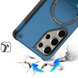 Samsung S25 Ultra Sturdy Bracket Kickstand Magnetic Hybrid - Blue
