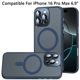 iPhone 16 Pro Max 6.9 inch Complete Protection HQ Hybrid with Metal Tempered Camera Glass - Blue