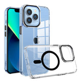 Samsung S23 Ultra Premium Matching [Magnetic Circle] & Camera Edge Color Chrome Hybrid Design - Black
