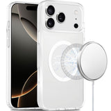 iPhone 17 Pro Max [Magnetic Circle] Smooth Safe Matte Feel Hybrid Case - Clear