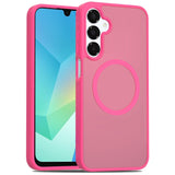 Samsung A16 5G [Magnetic Circle] Smooth Safe Matte Feel Hybrid Case - Hot Pink