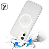 iPhone 11 (XI6.1) [Magnetic Circle] Smooth Safe Matte Feel Hybrid Case - Clear