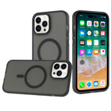 iPhone 13 Pro Max [Magnetic Circle] ShockProof 4-Time Injection Strong Hybrid - Black