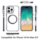 iPhone 16 Pro Max 6.9 inch MagSonic Camera Bracket Stand Magnetic Ring Circle Hybrid - Black