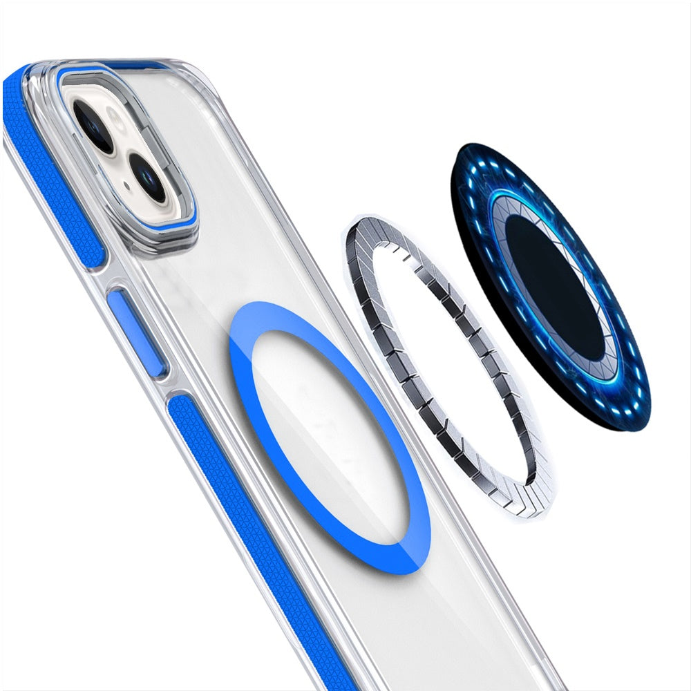 iPhone 13/14 MagSonic Camera Bracket Stand Magnetic Ring Circle Hybrid - Blue