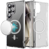Samsung S25 Ultra Thick Transparent [Magnetic Circle] Shockproof Hybrid - Clear