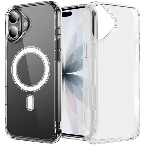 iPhone 17 Thick Transparent [Magnetic Circle] Shockproof Hybrid - Clear