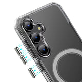 Samsung S25/S24 Thick Transparent [Magnetic Circle] Shockproof Hybrid - Clear