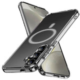Samsung S25/S24 Thick Transparent [Magnetic Circle] Shockproof Hybrid - Clear