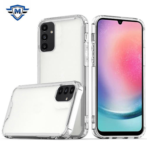 Samsung A25 5G METKASE Colored Shockproof Transparent Hard PC TPU Hybrid Case Cover in Premium Slide-Out Package - Clear/Clear