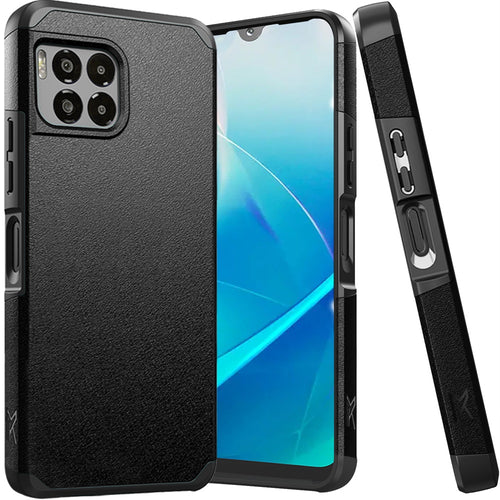 REVVL 7 Pro 5G Tough Strong Hybrid (Magnet Mount Friendly) Case Cover - Black