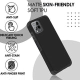 Revvl 6 Pro 5G Tough Strong Hybrid (Magnet Mount Friendly) Case Cover - Black