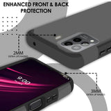 Revvl 6 Pro 5G Tough Strong Hybrid (Magnet Mount Friendly) Case Cover - Charcoal Grey