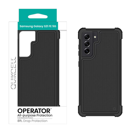Quikcell Samsung Galaxy S21 FE/FE 5G OPERATOR Rugged Protective Case Pebble Black