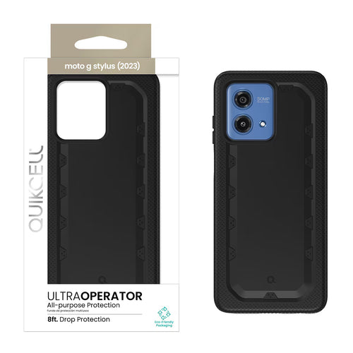Quikcell Moto G Stylus (2023) ULTRA OPERATOR Rugged Protective Case Armor Black