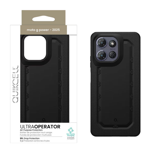 Quikcell Moto G Power - 2025 ULTRA OPERATOR Rugged Protective Case Armor Black