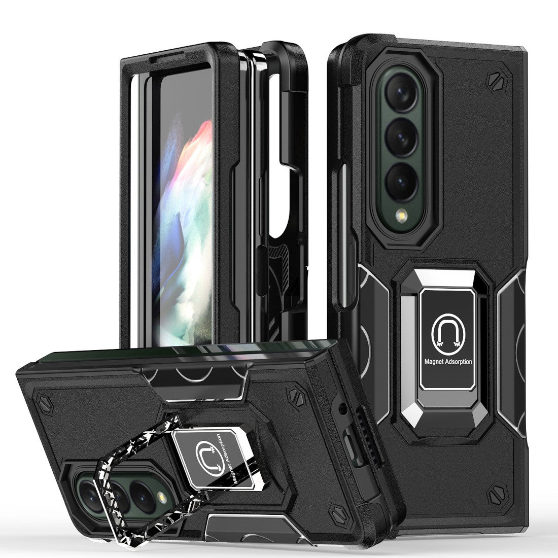 RINGSTAND CASE FOR SAMSUNG Z FOLD 4 - BLACK