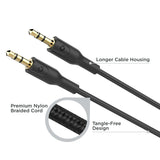 Quikcell   6ft 3.5mm AUXILIARY Braided Cable Black