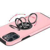 iPhone 15 CHIEF Oil Painted Magnetic Ring Stand Hybrid Case Cover - Pink
